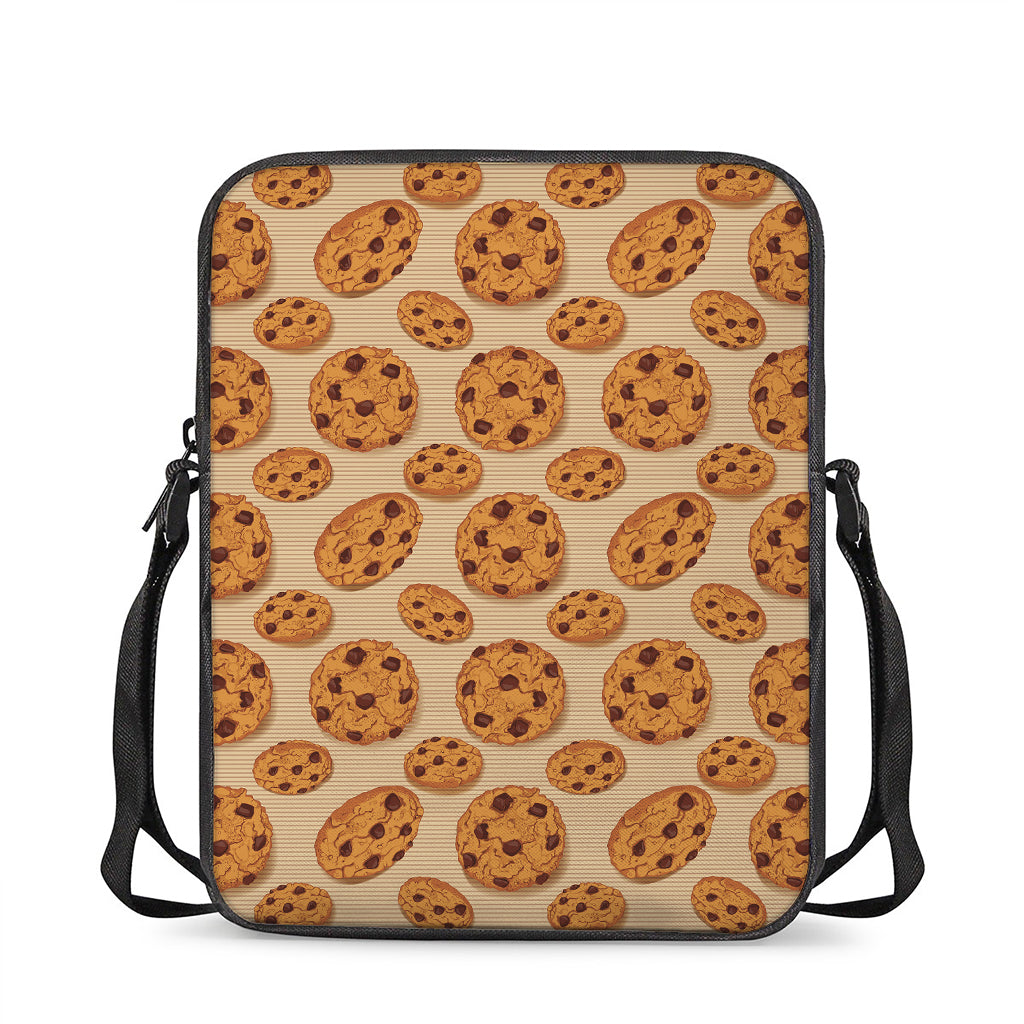 Chocolate Chip Cookie Pattern Print Rectangular Crossbody Bag