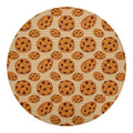 Chocolate Chip Cookie Pattern Print Round Blanket