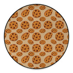 Chocolate Chip Cookie Pattern Print Round Floor Mat