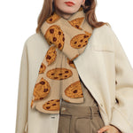 Chocolate Chip Cookie Pattern Print Scarf