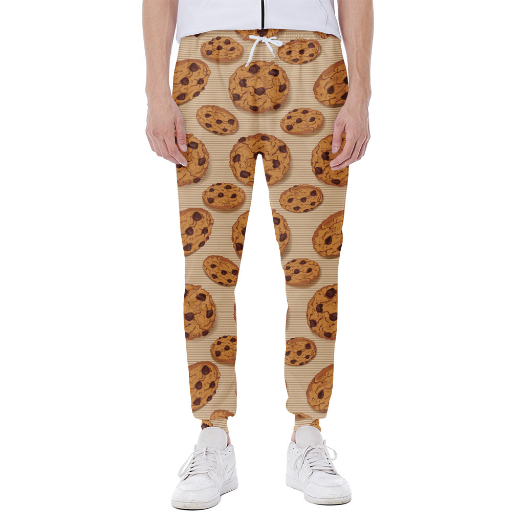 Chocolate Chip Cookie Pattern Print Scuba Joggers