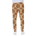 Chocolate Chip Cookie Pattern Print Scuba Joggers