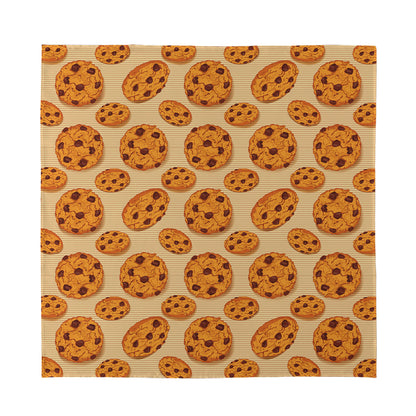 Chocolate Chip Cookie Pattern Print Silk Bandana