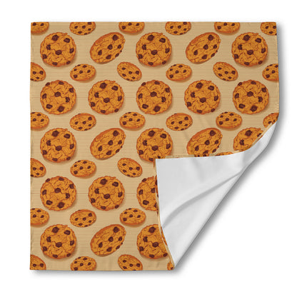 Chocolate Chip Cookie Pattern Print Silk Bandana