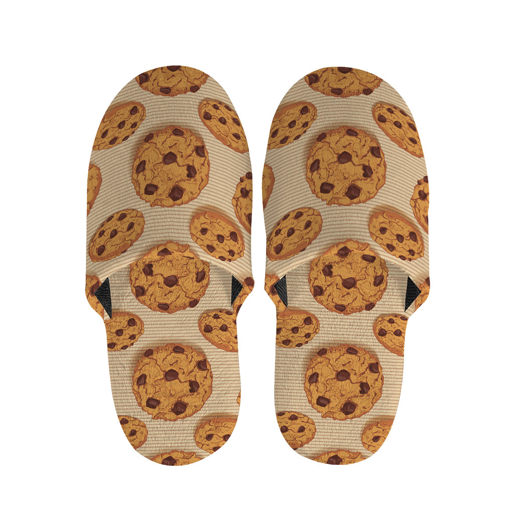 Chocolate Chip Cookie Pattern Print Slippers