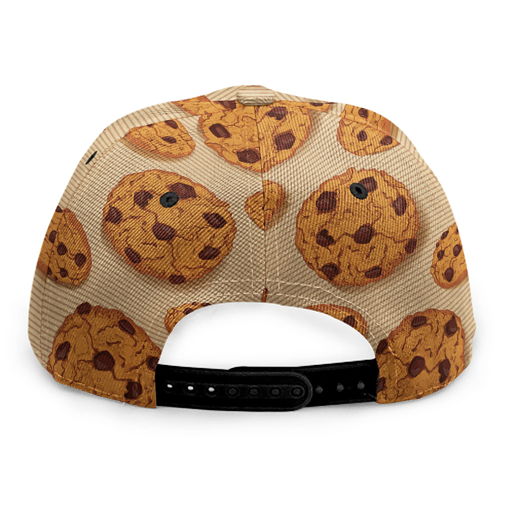 Chocolate Chip Cookie Pattern Print Snapback Cap