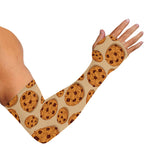Chocolate Chip Cookie Pattern Print Sun Protection Arm Sleeves