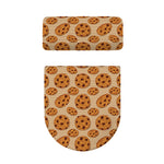 Chocolate Chip Cookie Pattern Print Toilet Lid And Tank Cover Set