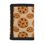 Chocolate Chip Cookie Pattern Print Trifold Wallet