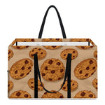 Chocolate Chip Cookie Pattern Print Utility Tote Bag