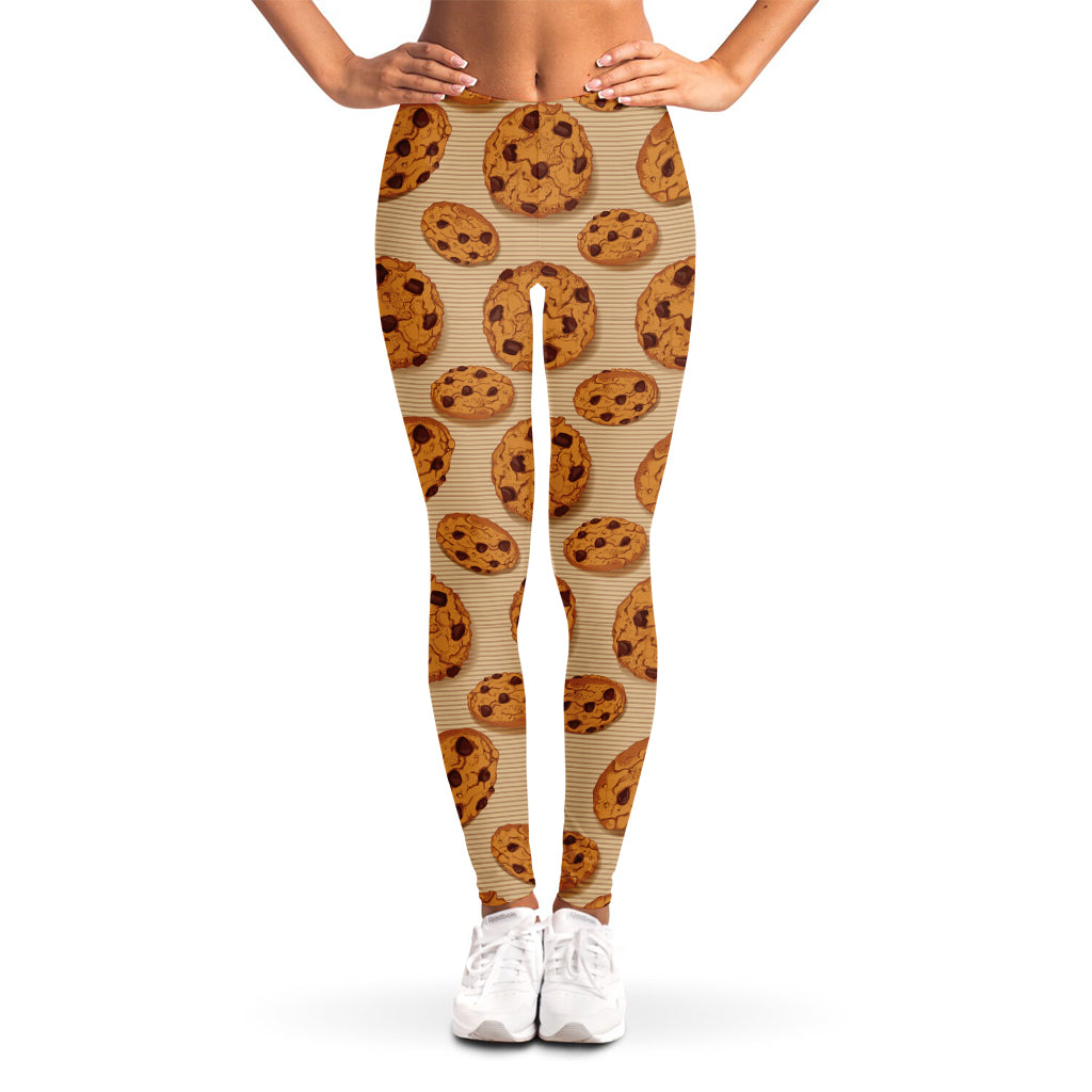 Chocolate Chip Cookie Pattern Print Women's Leggings