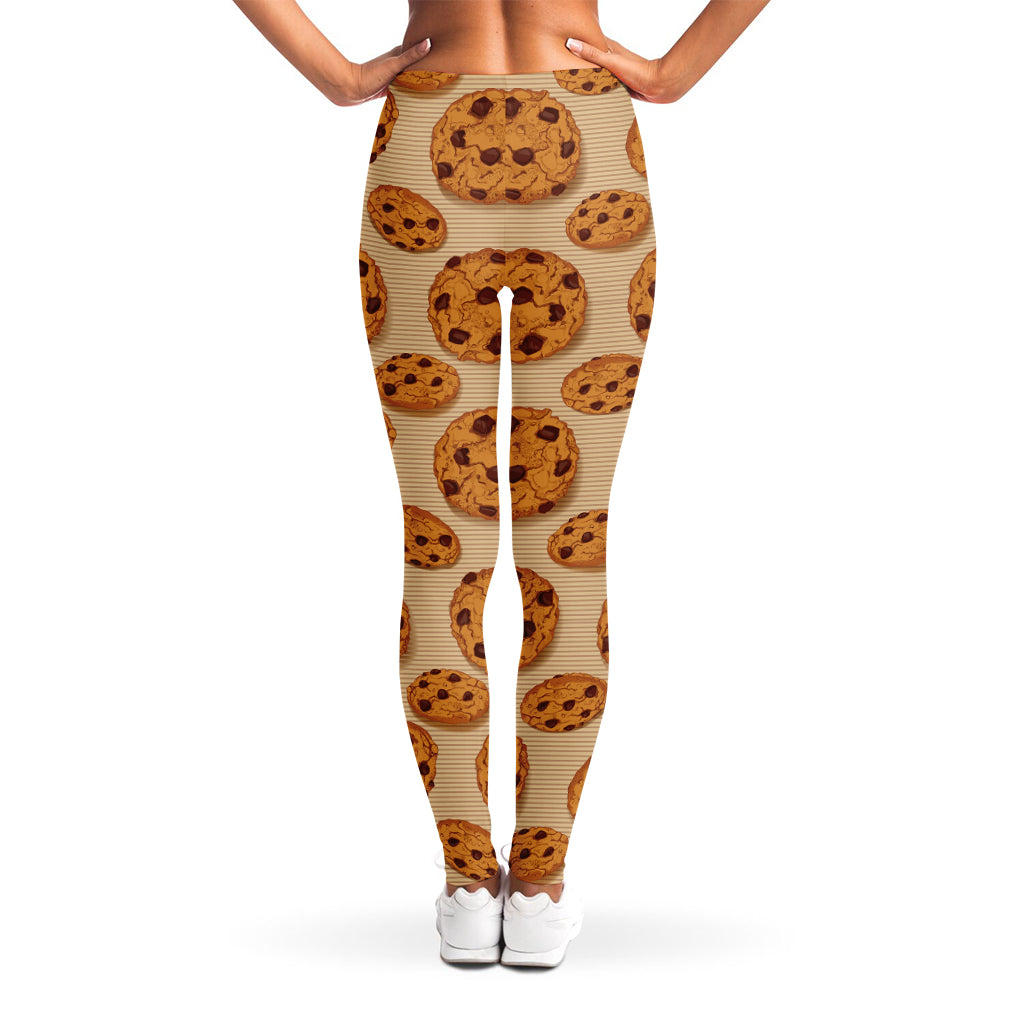 Chocolate Chip Cookie Pattern Print Women's Leggings