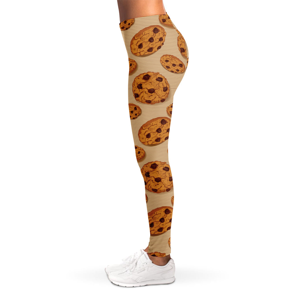 Chocolate Chip Cookie Pattern Print Women's Leggings