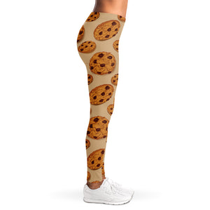 Chocolate Chip Cookie Pattern Print Women's Leggings