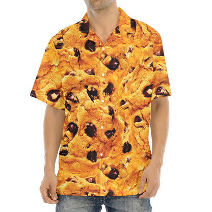 Chocolate Chip Cookie Print Aloha Shirt