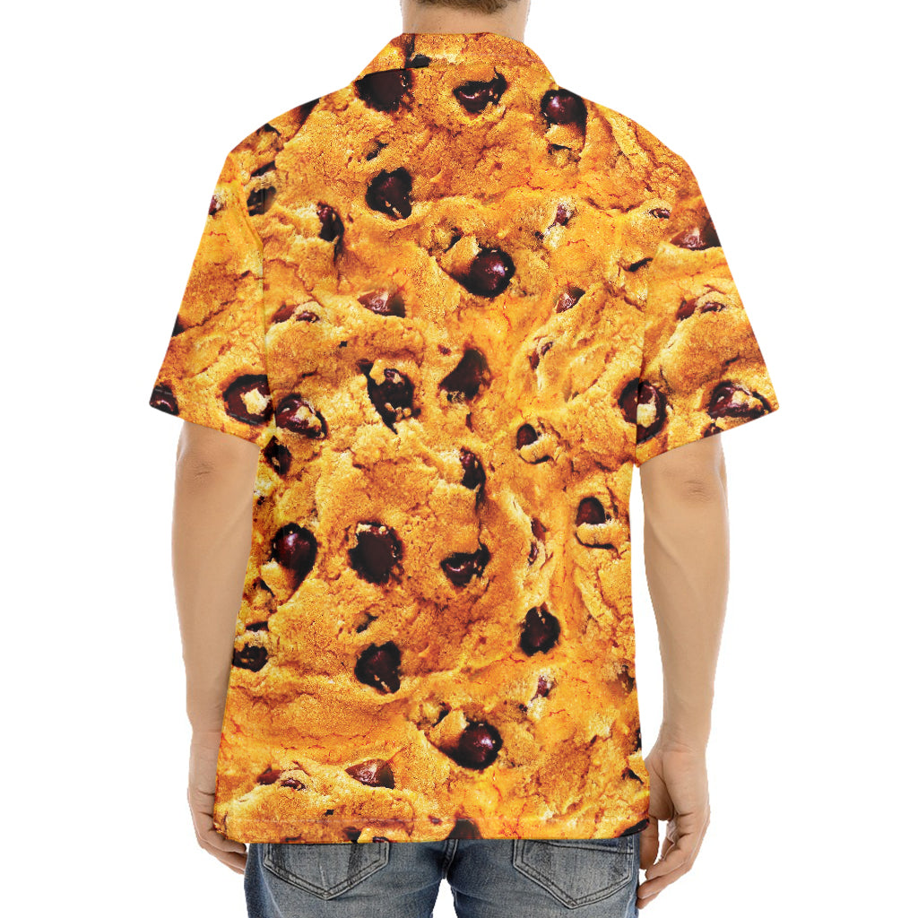 Chocolate Chip Cookie Print Aloha Shirt
