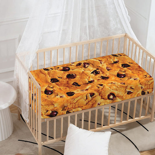 Chocolate Chip Cookie Print Baby Crib Sheet