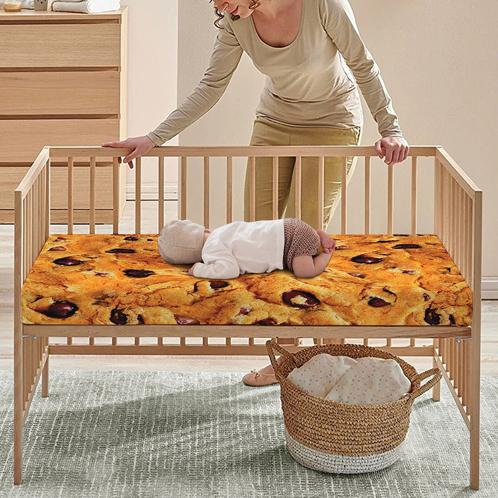 Chocolate Chip Cookie Print Baby Crib Sheet