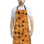 Chocolate Chip Cookie Print Bib Apron With Pocket