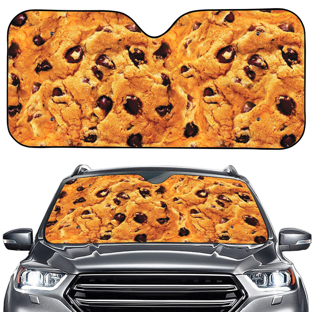 Chocolate Chip Cookie Print Car Windshield Sun Shade