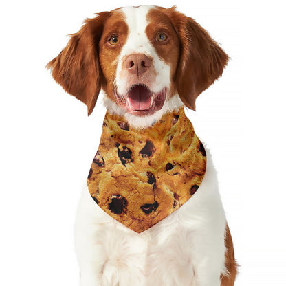 Chocolate Chip Cookie Print Dog Bandana