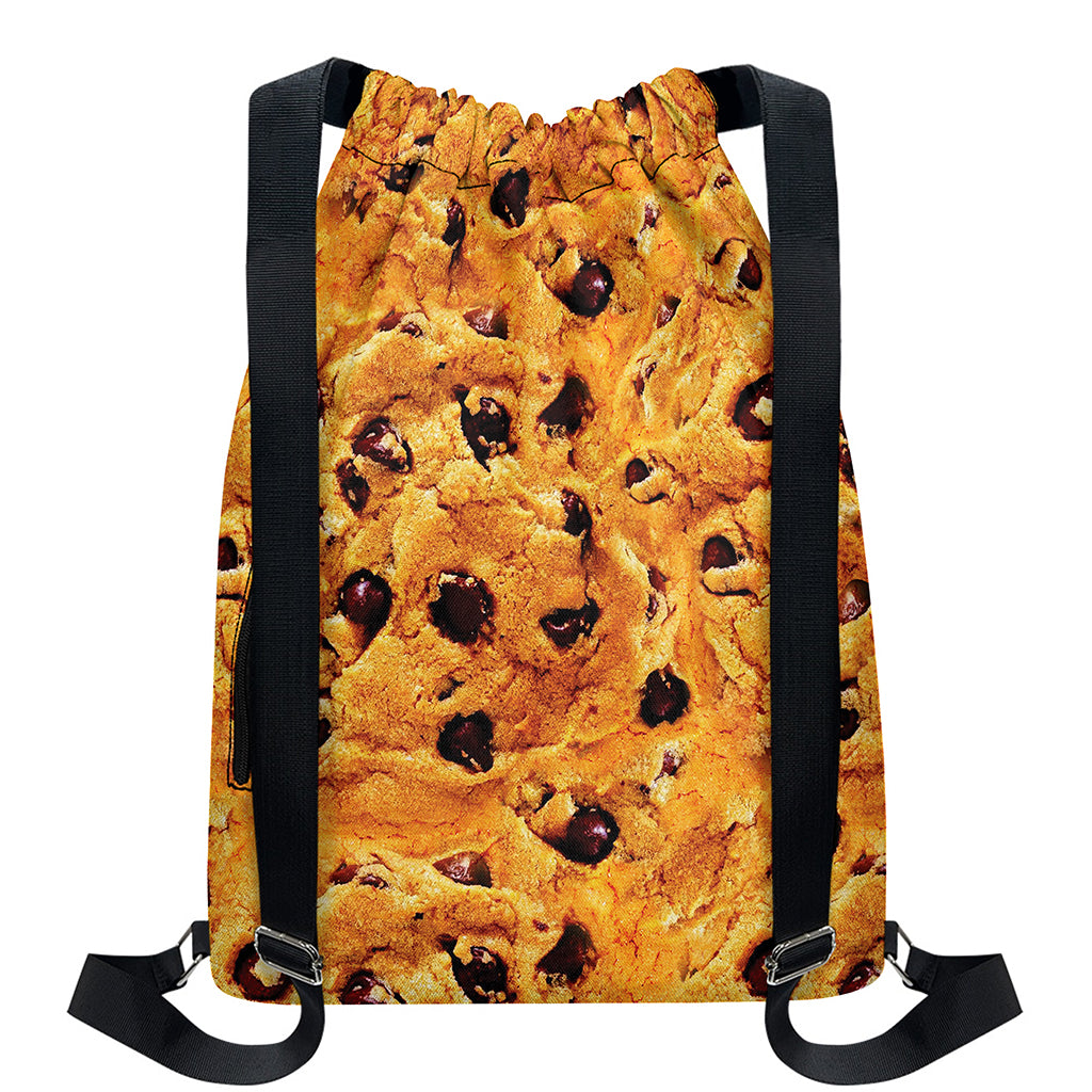 Chocolate Chip Cookie Print Drawstring Backpack