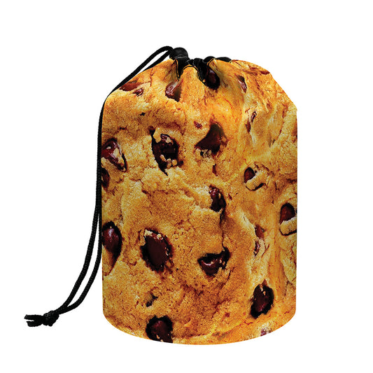 Chocolate Chip Cookie Print Drawstring Makeup Bag