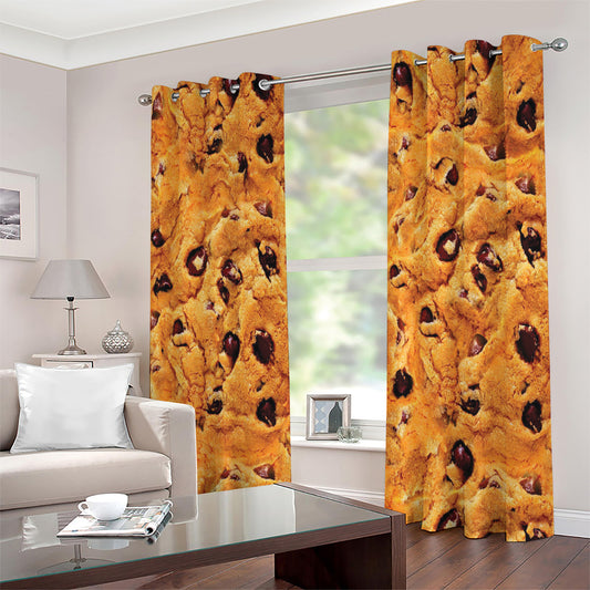 Chocolate Chip Cookie Print Extra Wide Grommet Curtains
