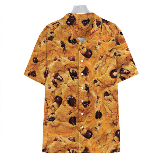 Chocolate Chip Cookie Print Hawaiian Shirt