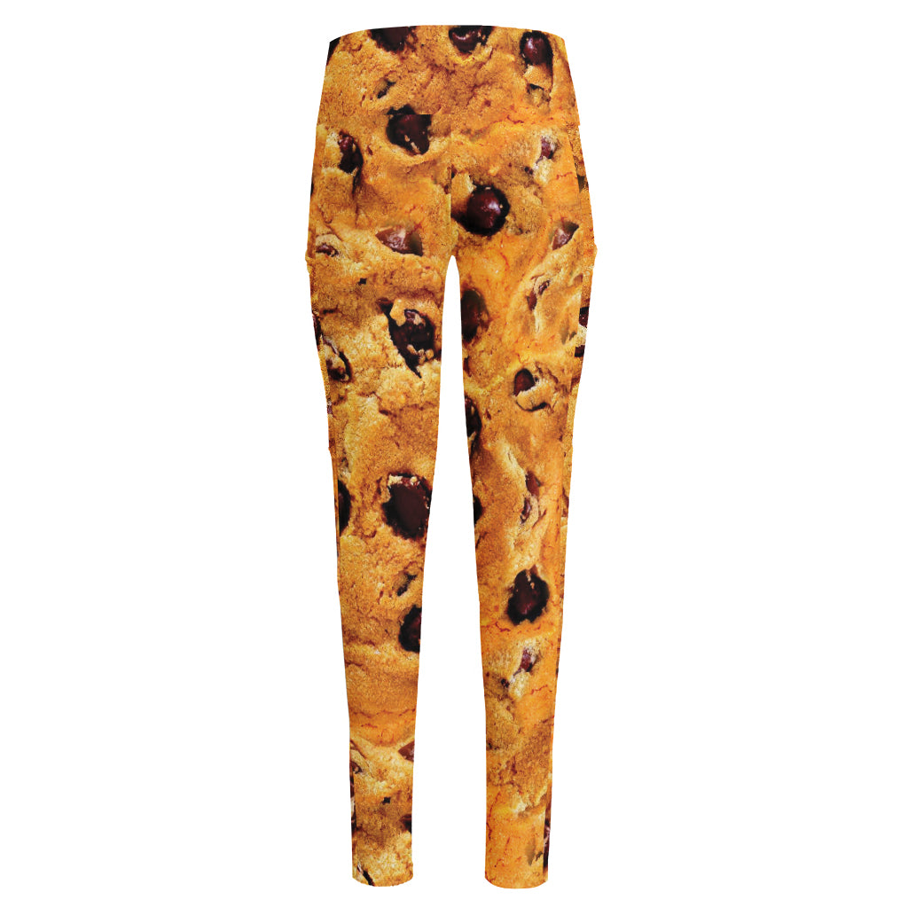 Chocolate Chip Cookie Print High-Waisted Pocket Leggings
