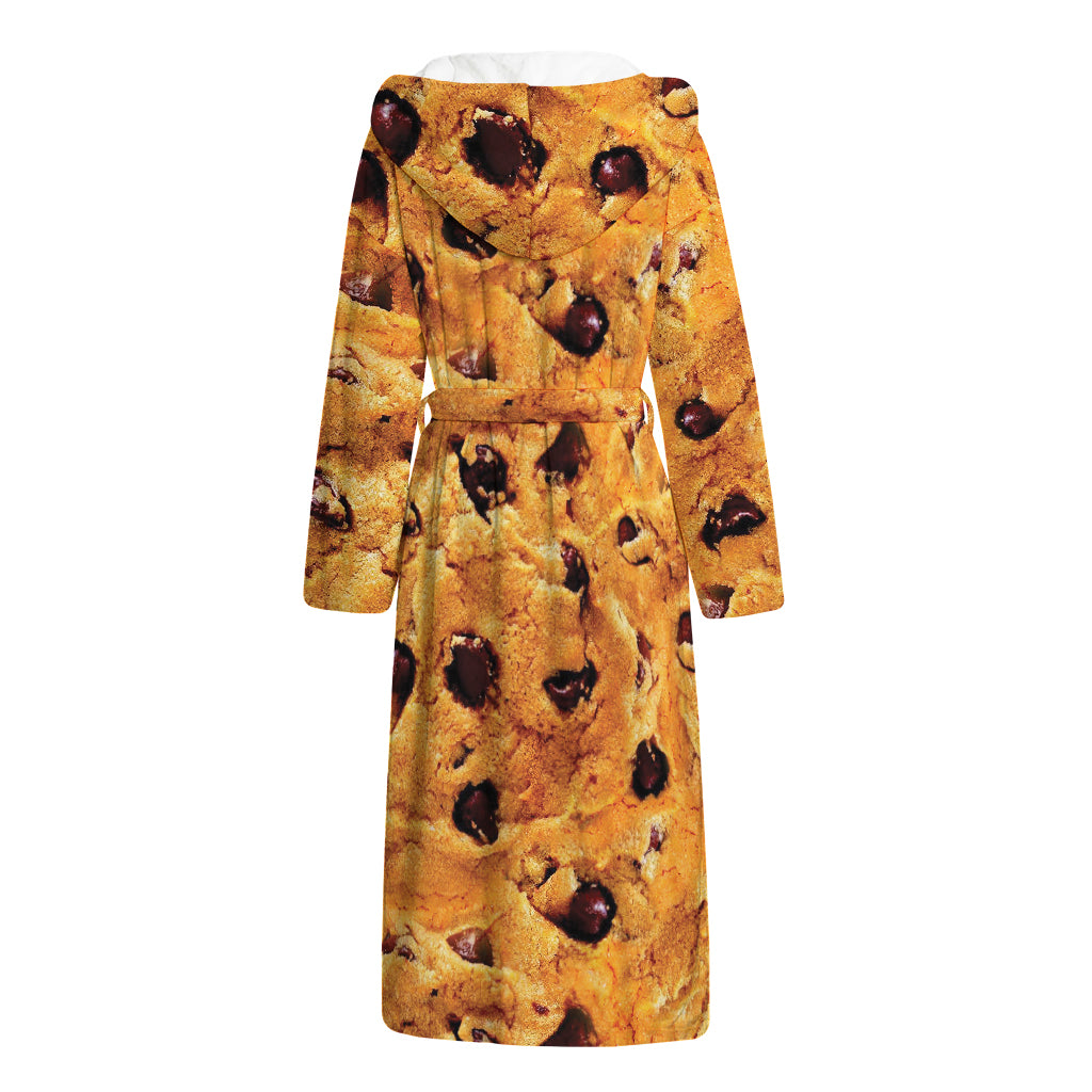 Chocolate Chip Cookie Print Hooded Bathrobe
