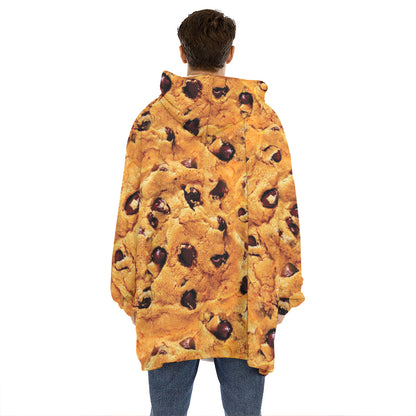 Chocolate Chip Cookie Print Hoodie Blanket