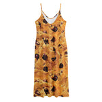 Chocolate Chip Cookie Print Jersey Midi Cami Dress