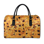 Chocolate Chip Cookie Print Leather Duffle Bag