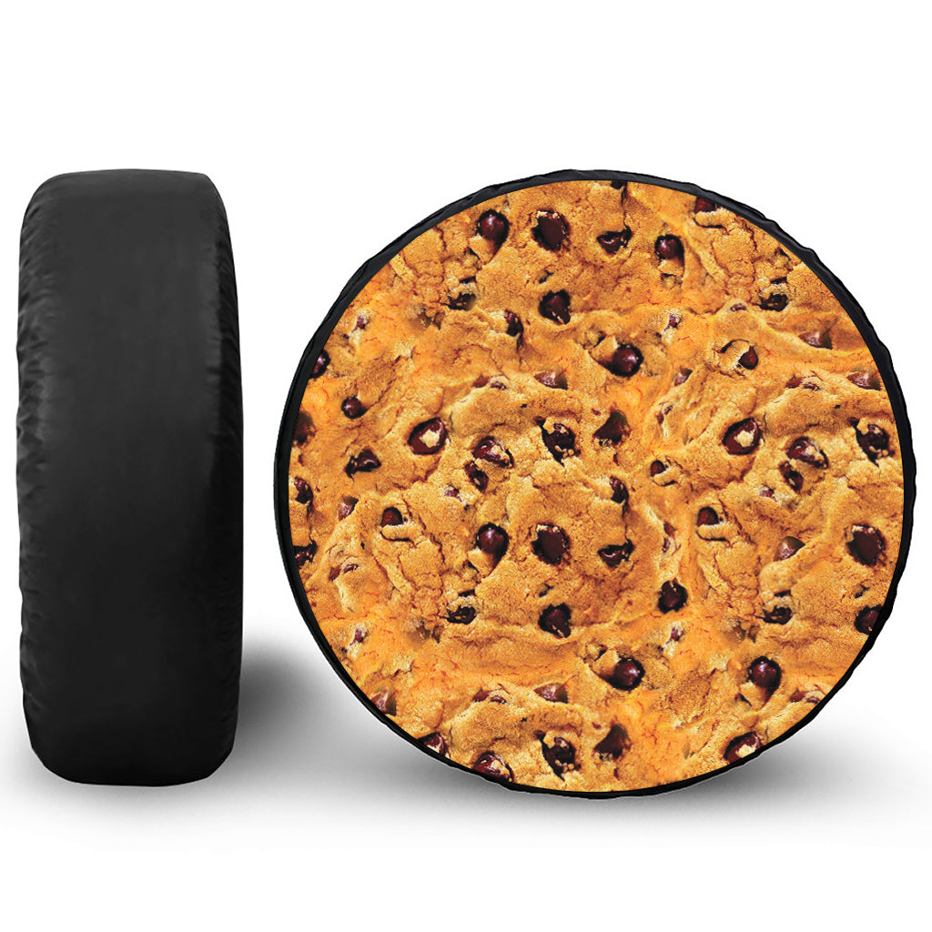 Chocolate Chip Cookie Print Leather Spare Tire Cover