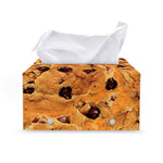 Chocolate Chip Cookie Print Leather Tissue Box Cover