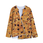 Chocolate Chip Cookie Print Long Sleeve Short Coat