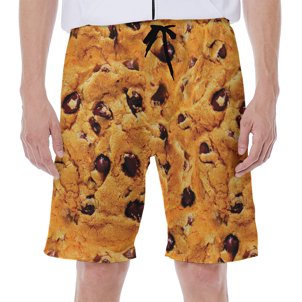 Chocolate Chip Cookie Print Men's Beach Shorts