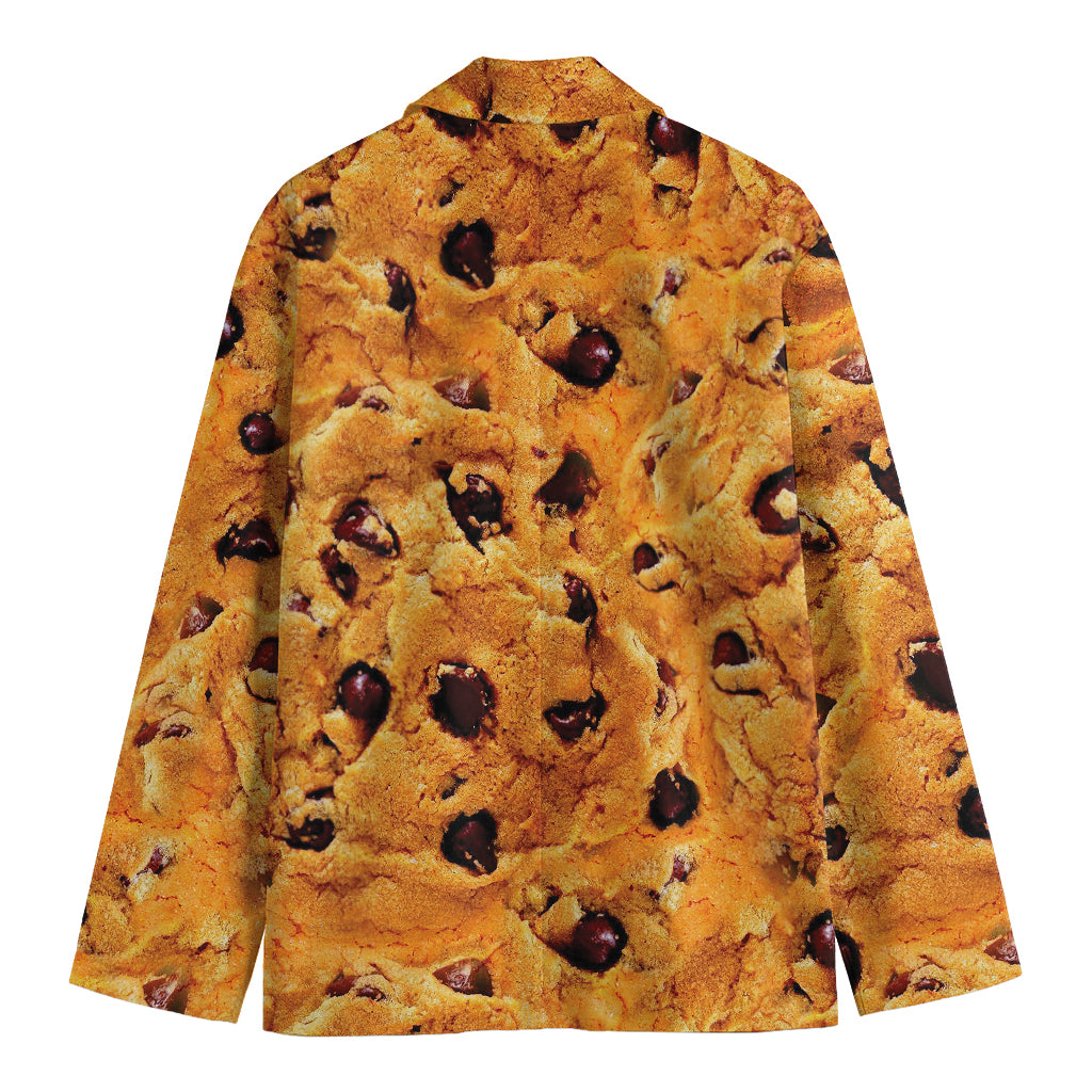 Chocolate Chip Cookie Print Men's Blazer