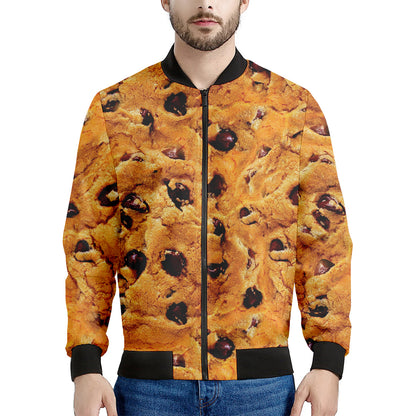 Chocolate Chip Cookie Print Men's Bomber Jacket