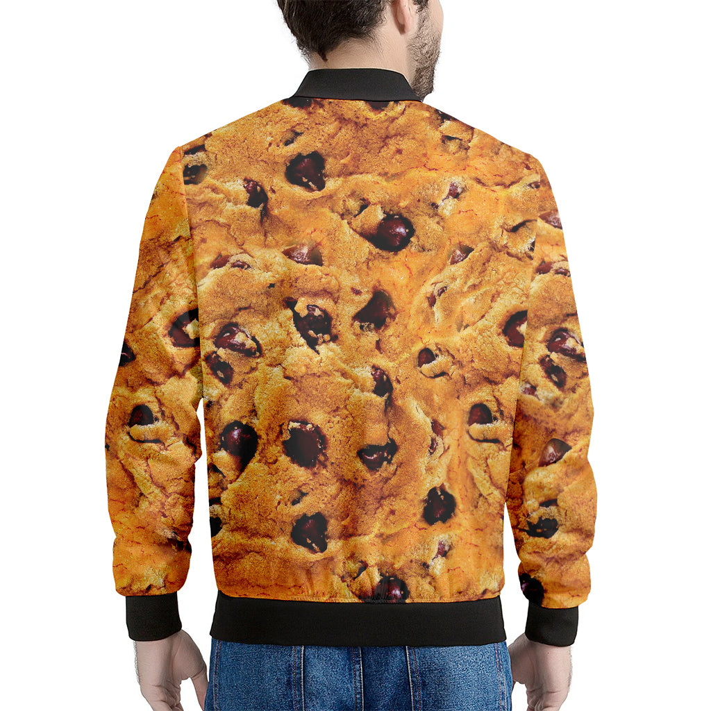 Chocolate Chip Cookie Print Men's Bomber Jacket