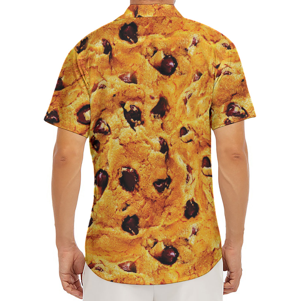 Chocolate Chip Cookie Print Men's Deep V-Neck Shirt