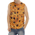 Chocolate Chip Cookie Print Men's Fitness Tank Top