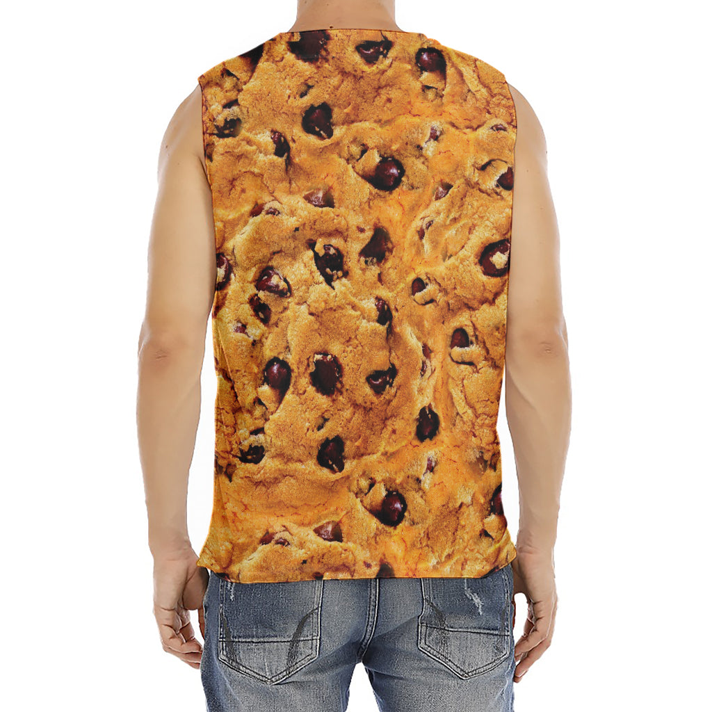 Chocolate Chip Cookie Print Men's Fitness Tank Top