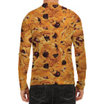 Chocolate Chip Cookie Print Men's Long Sleeve Rash Guard