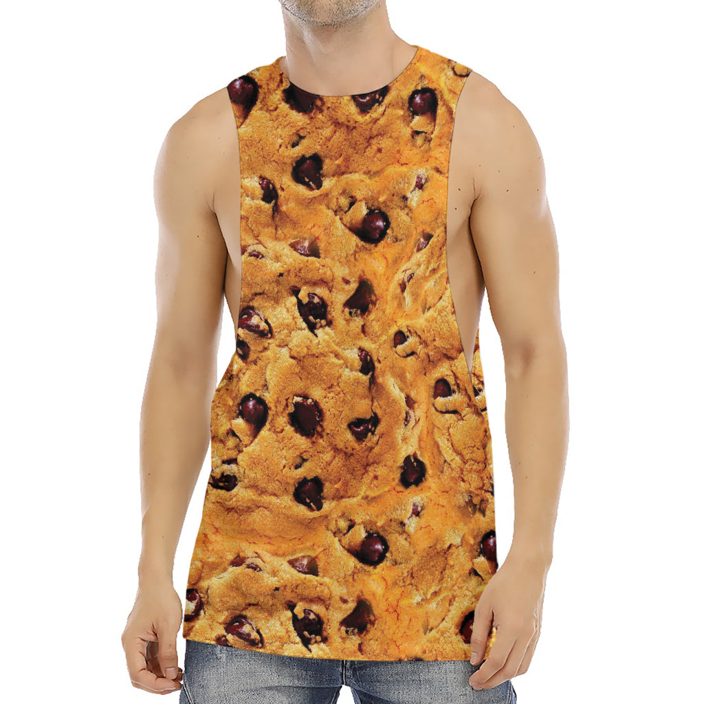 Chocolate Chip Cookie Print Men's Muscle Tank Top