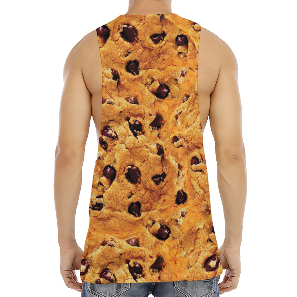 Chocolate Chip Cookie Print Men's Muscle Tank Top