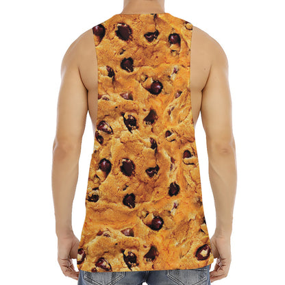 Chocolate Chip Cookie Print Men's Muscle Tank Top