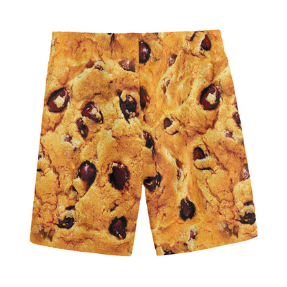 Chocolate Chip Cookie Print Men's Sports Shorts
