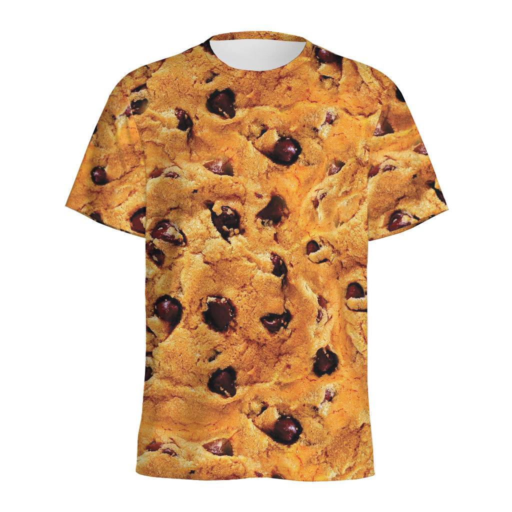 Chocolate Chip Cookie Print Men's Sports T-Shirt